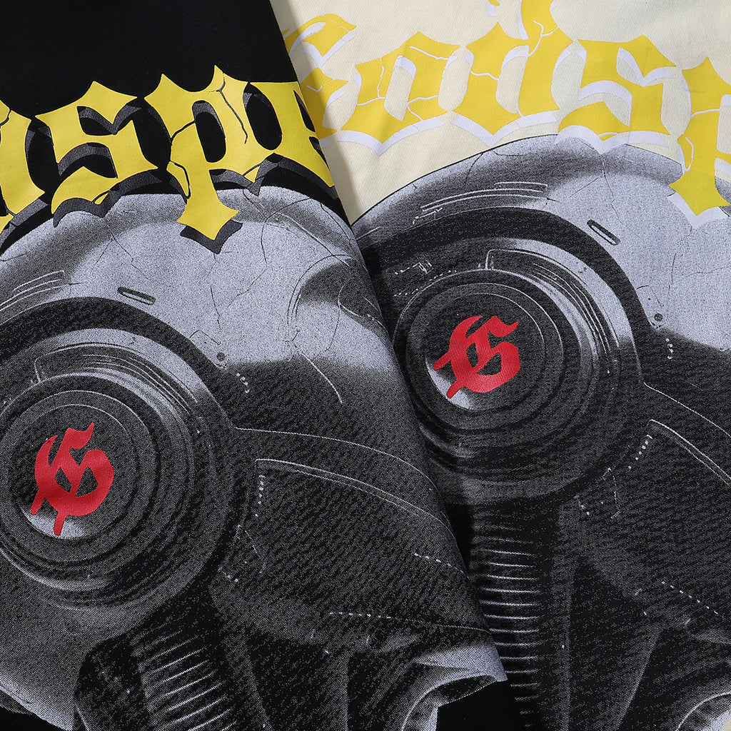 Godspeed T-shirts Technology Robot Printing Cotton Casual Short Sleeve Men and Women