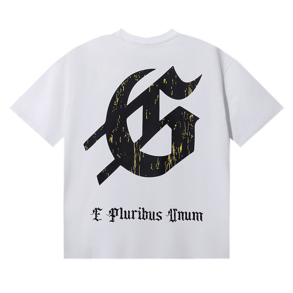 Godspeed T-shirts Skull Landscape Printing Cotton Casual Short Sleeves Men and Women