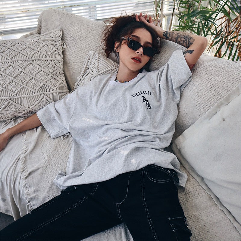 Askyurself T-shirts Summer Loose Men