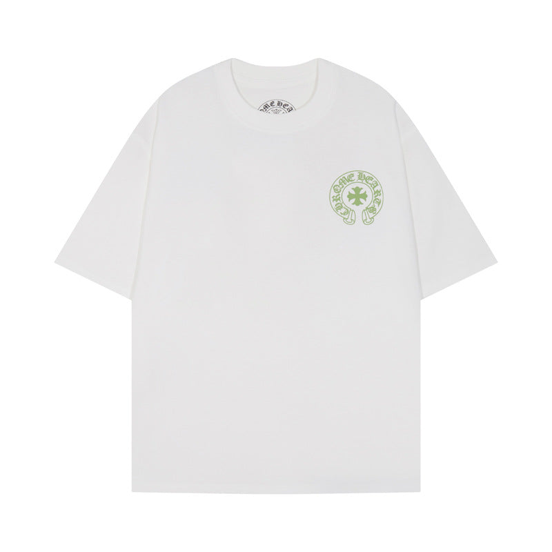 CHH Chrome Heart T Shirts Cross Print Short Sleeve T-Shirt Loose