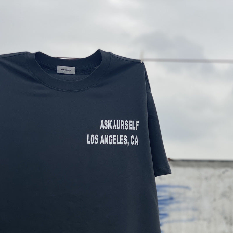 Askyurself T-shirts Summer round Neck Loose Short Sleeves T-shirt