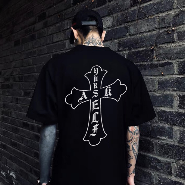 Askyurself T-shirts Summer Loose Men's Short Sleeve T-shirt